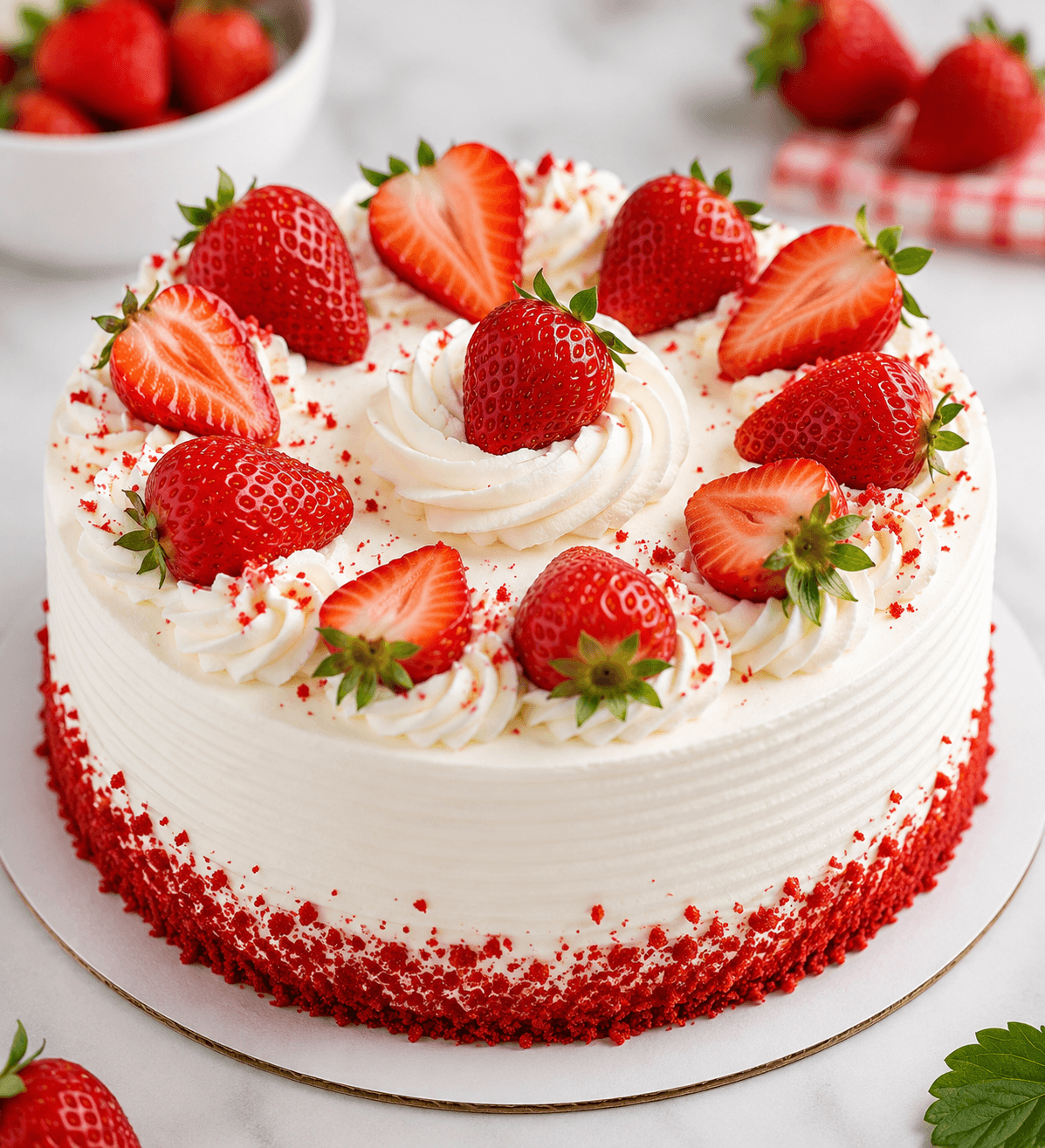 Strawberry Cream Cake