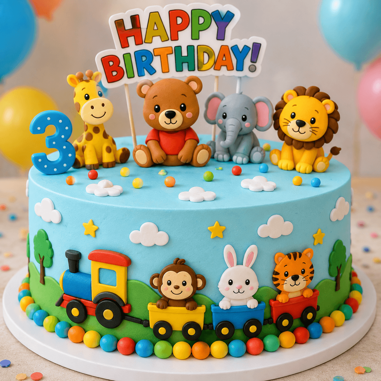 Kids Birthday Cartoon Cake