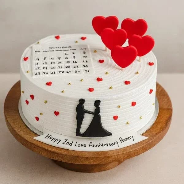 Forever Love Calendar Cake