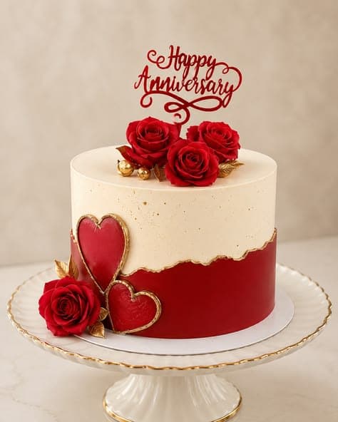 Royal Red Romance Cake
