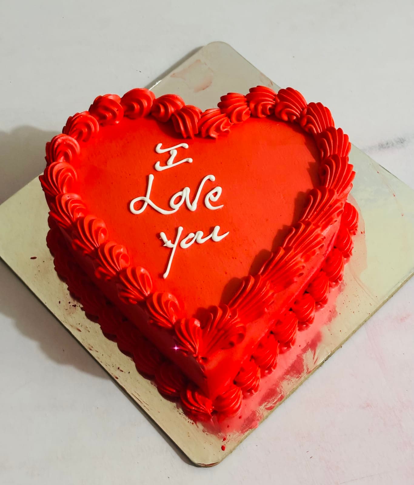Heart shape love cake