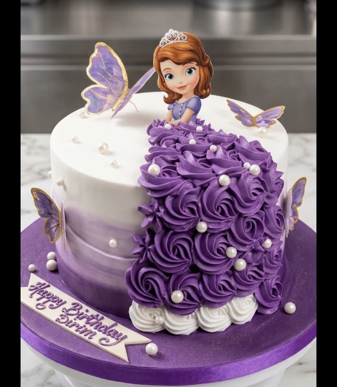 Princess-themed birthday cake
